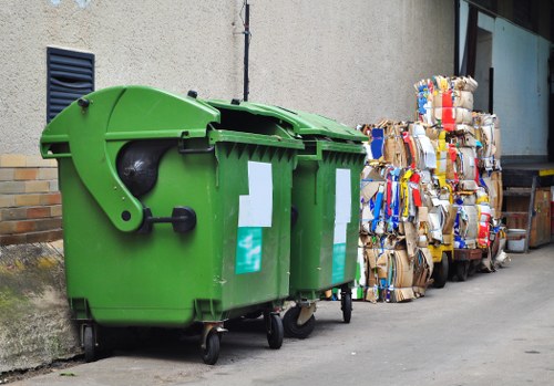 Professional waste clearance team in action