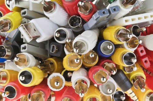 Crew loading bulky furniture from a busy Radlett street with parking considerations