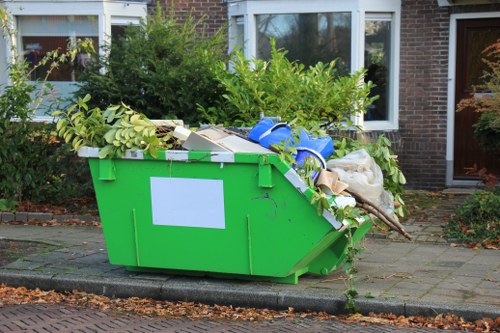 Recycling and segregating waste during a house clearance operation